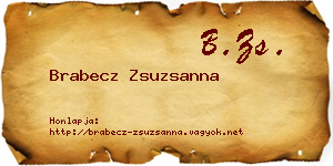 Brabecz Zsuzsanna névjegykártya