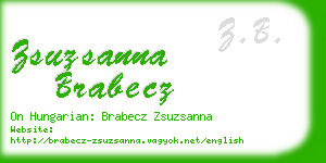 zsuzsanna brabecz business card